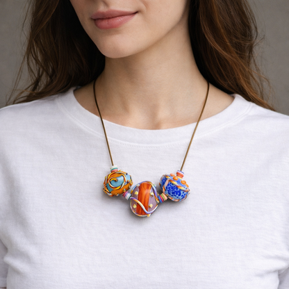 Not Subtle. Not Sorry. Handblown Glass Statement Necklace