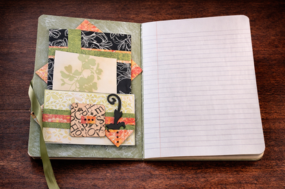Whimsical Garden Bloom 3D Handmade Journal – Mixed Media Gift Notebook