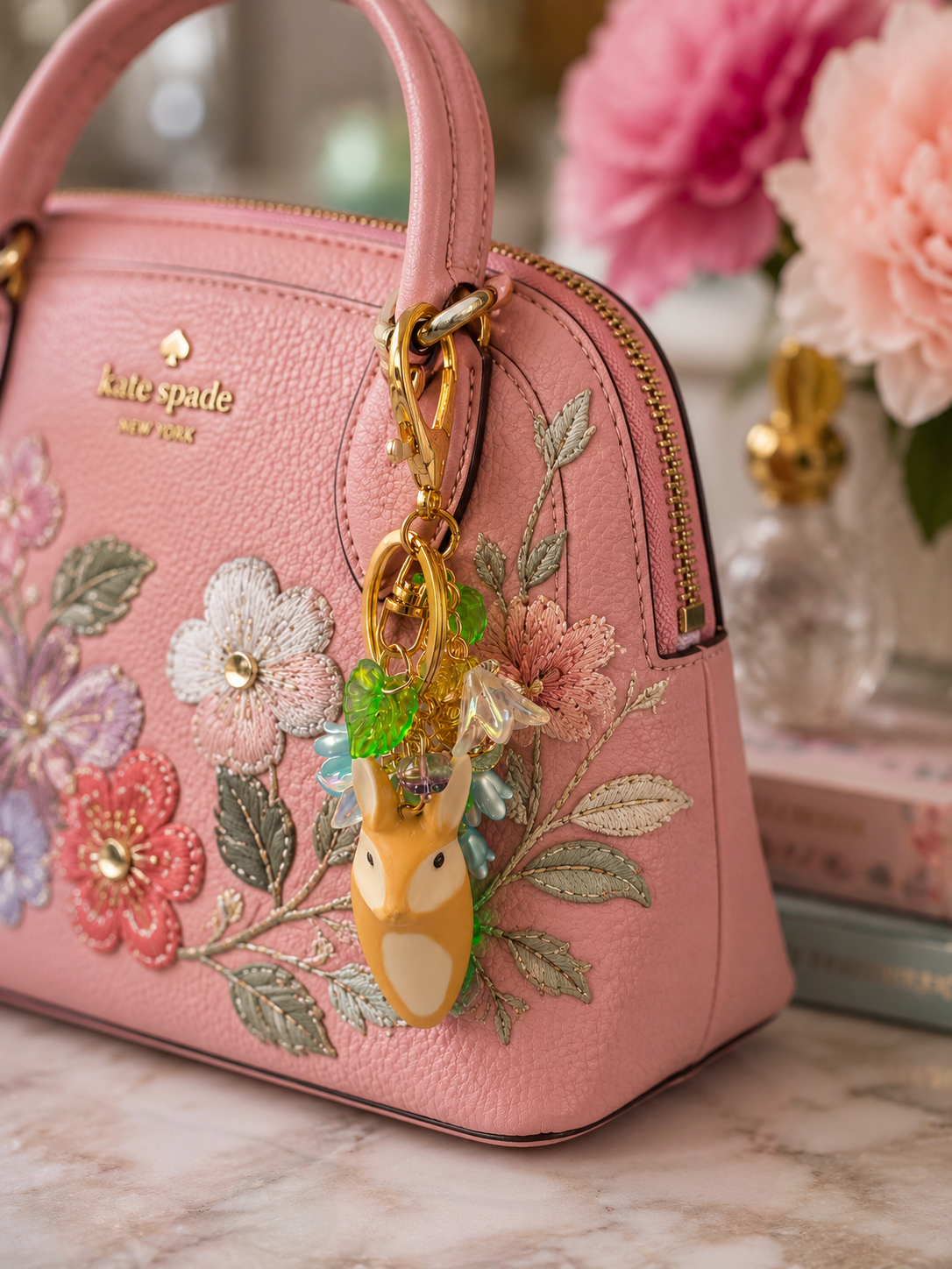 Woodland Whimsy Rabbit Purse Charm & Key Ring