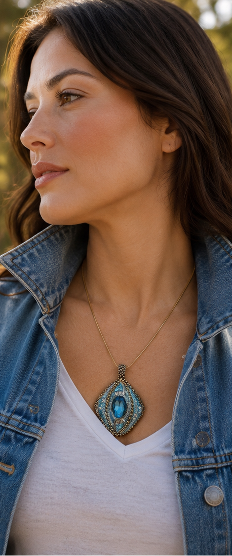 Golden Hour Vintage Rhinestone Statement Collar Necklace