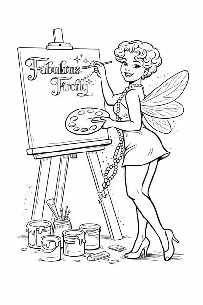 Free Printable Coloring Page -  The Fabulous Firefly Family!