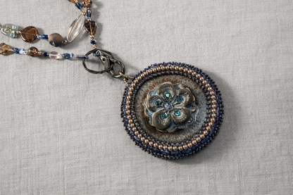 Got The Blues Medallion Necklace