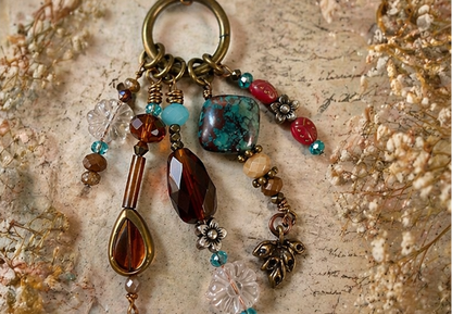 Alice in Wonderland Dragonfly Necklace – Handknotted Silk, Crystal & Mixed Metal Charm Necklace