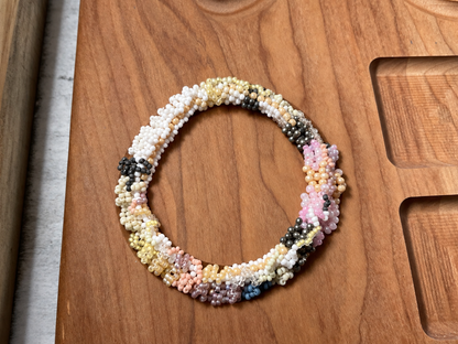 Ruffled Edge Beaded Bangles | Four Color Variants