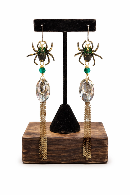 🕷️   Midnight Widow Statement Earrings