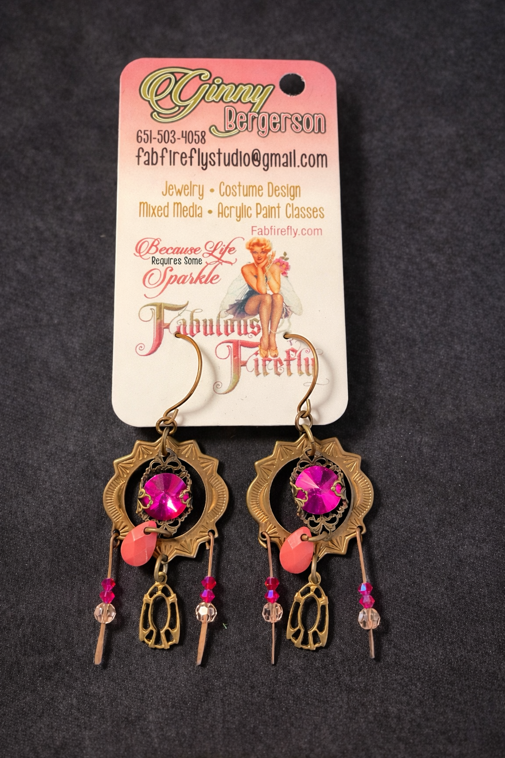 Fuchsia Rebel Gypsy Earrings