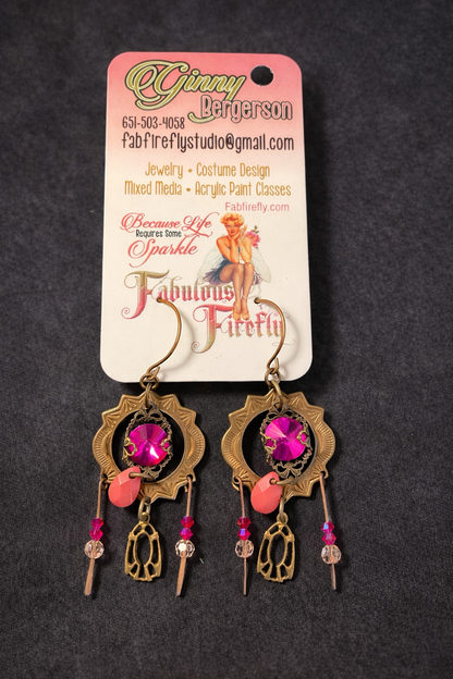 Fuchsia Rebel Gypsy Earrings