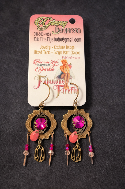 Fuchsia Rebel Gypsy Earrings