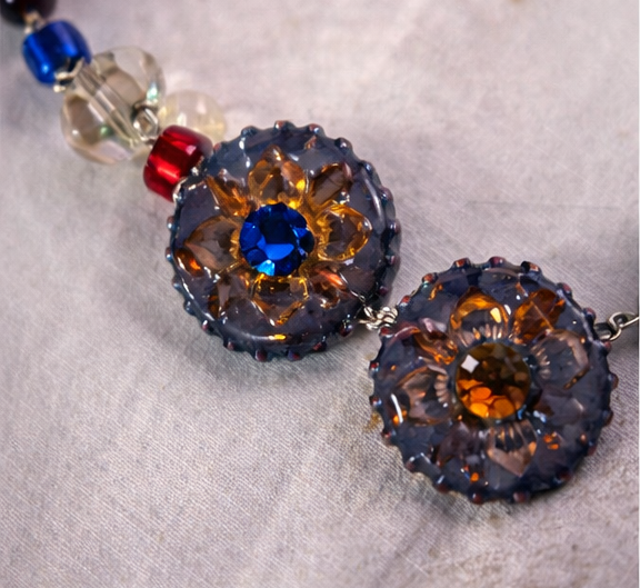 Sparky’s & Frostie Bottle Cap Charm Necklace – Hand Linked 36” Statement Chain