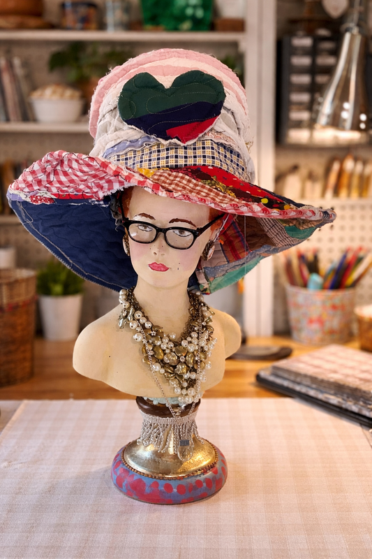 Dorothy Jean Reversible Quilt Hat – Sheep & Sweetheart Edition