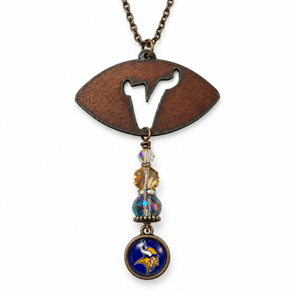 Minnesota Pendant Necklaces – Mixed Beads, Crystals & Team Charms