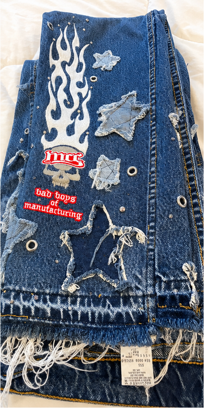 Biker Blues Bad Boys of Manufacturing Levi’s Jeans Size 14 Medium | Custom Moto Finds Denim