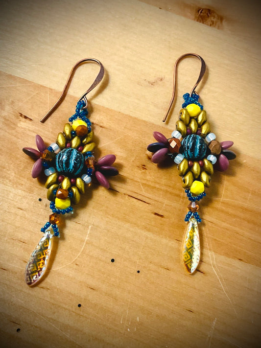 Boho Free Spirit Dagger Earrings