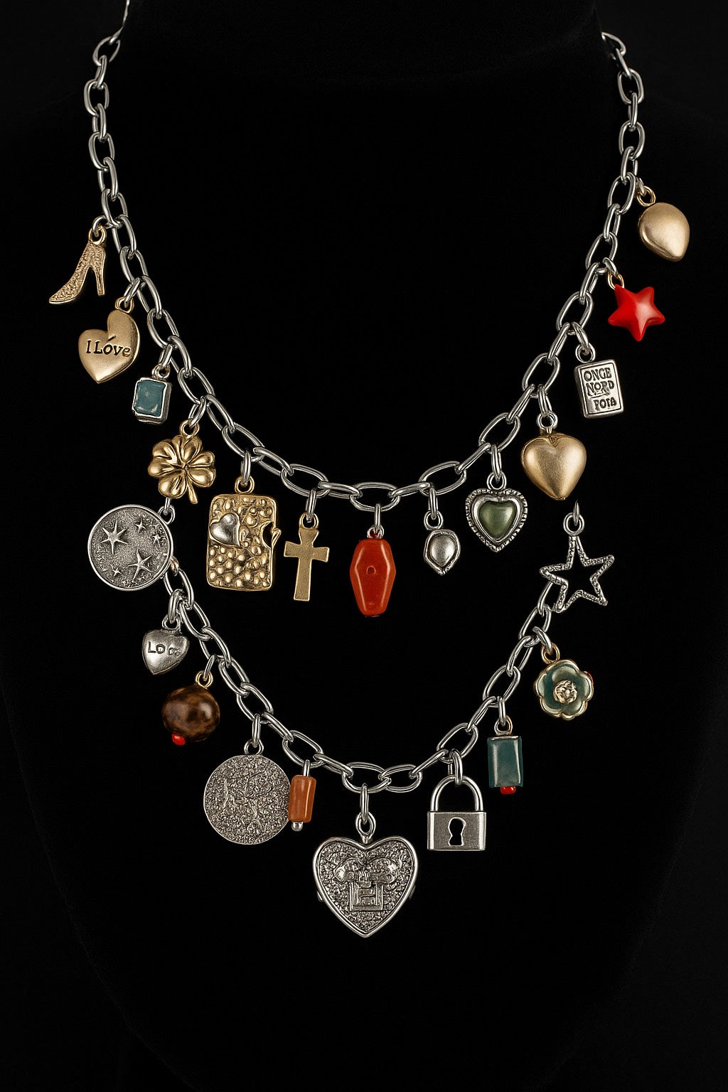 Necklace - Keys to My Heart Charm Necklace