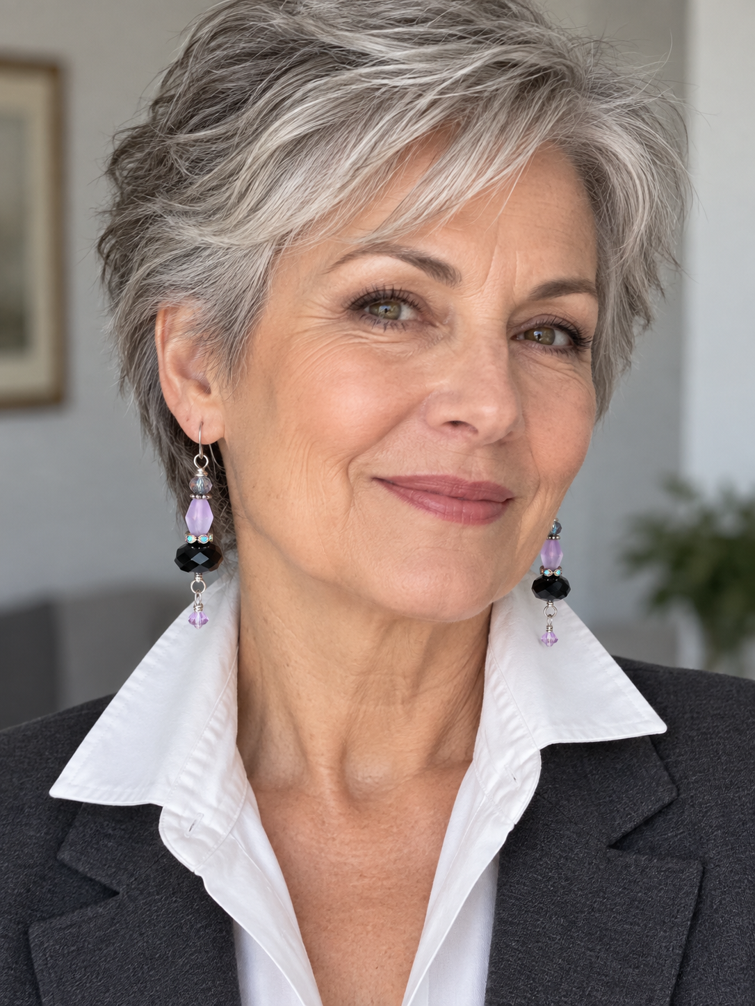 After Hours Lavender & Black Earrings