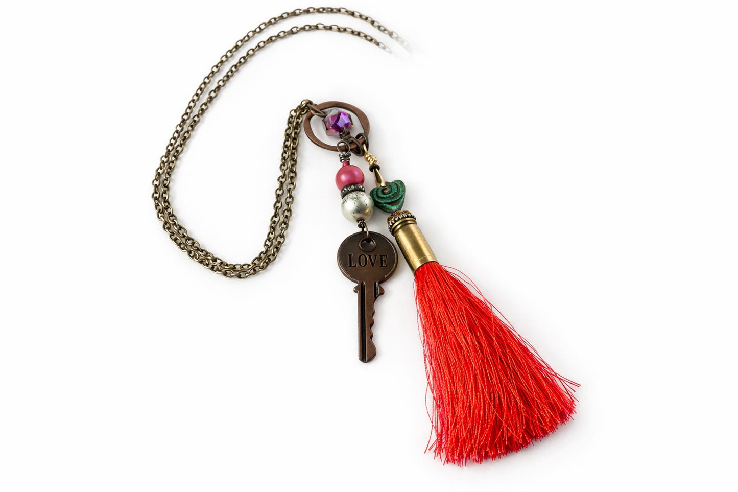 Locked In Love Bullet Charm Necklace