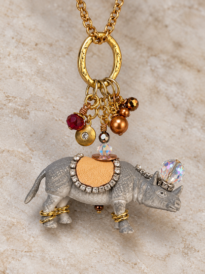 Sir Bling-a-Lot – Crystal Rhino Necklace