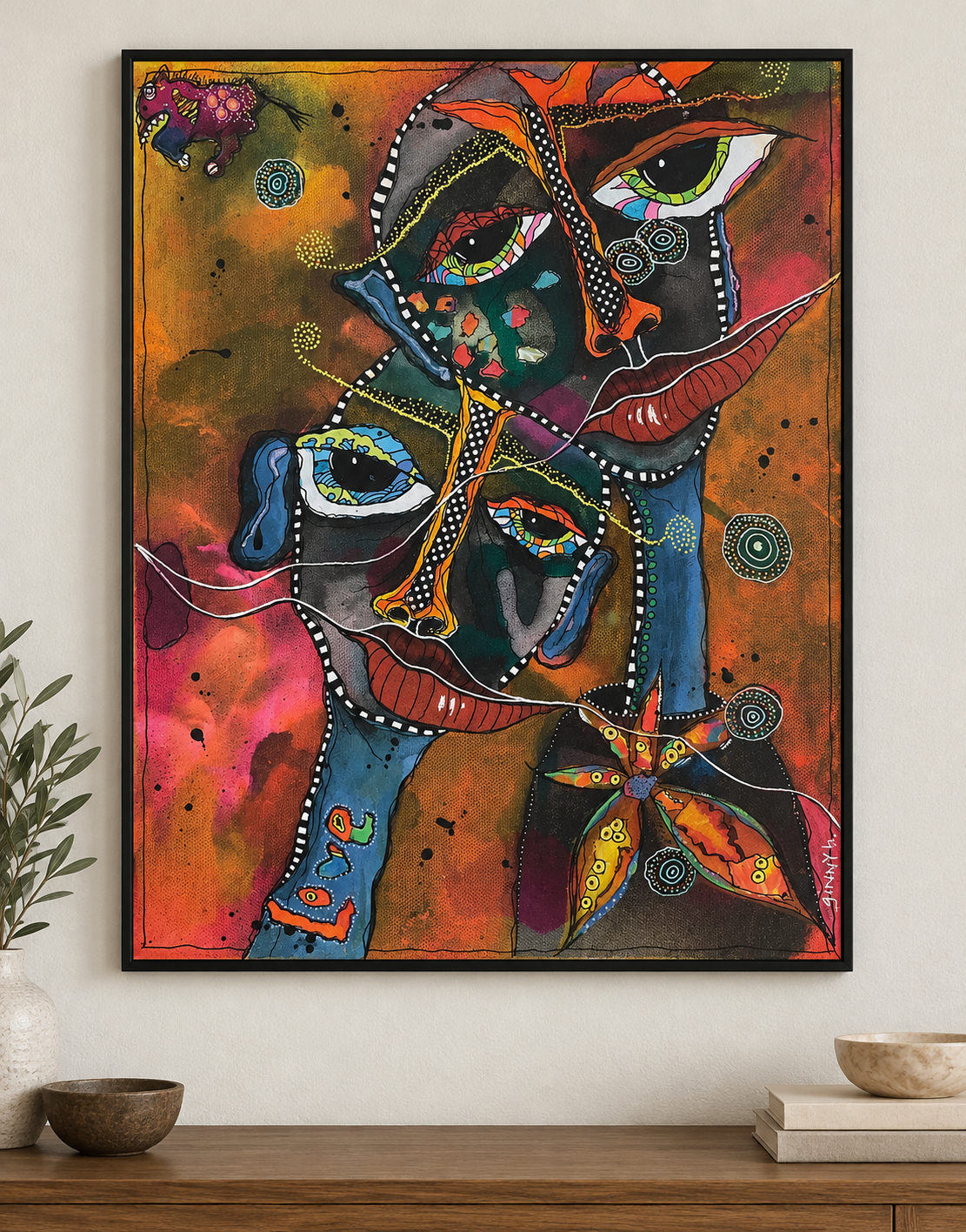 Be You, Not Them Abstract Face Art Print 11x14 | Fabulous Firefly