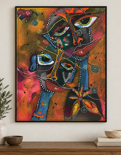 Be You, Not Them Abstract Face Art Print 11x14 | Fabulous Firefly