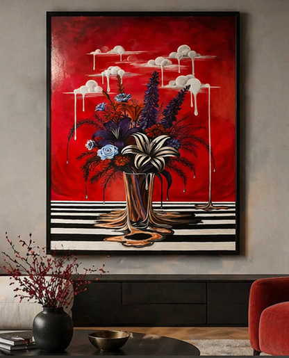 The Sky Began to Drip First – Acrylic Painting on Canvas, 3’ x 4’ Gallery Wrap