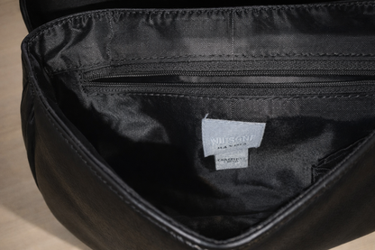 Vintage Wilsons Leather Crown Rhinestone Shoulder Bag – Black Leather Chain Strap Purse