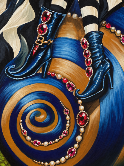 Fashionably Late to the Coven – Original 24″ × 36″ Painting