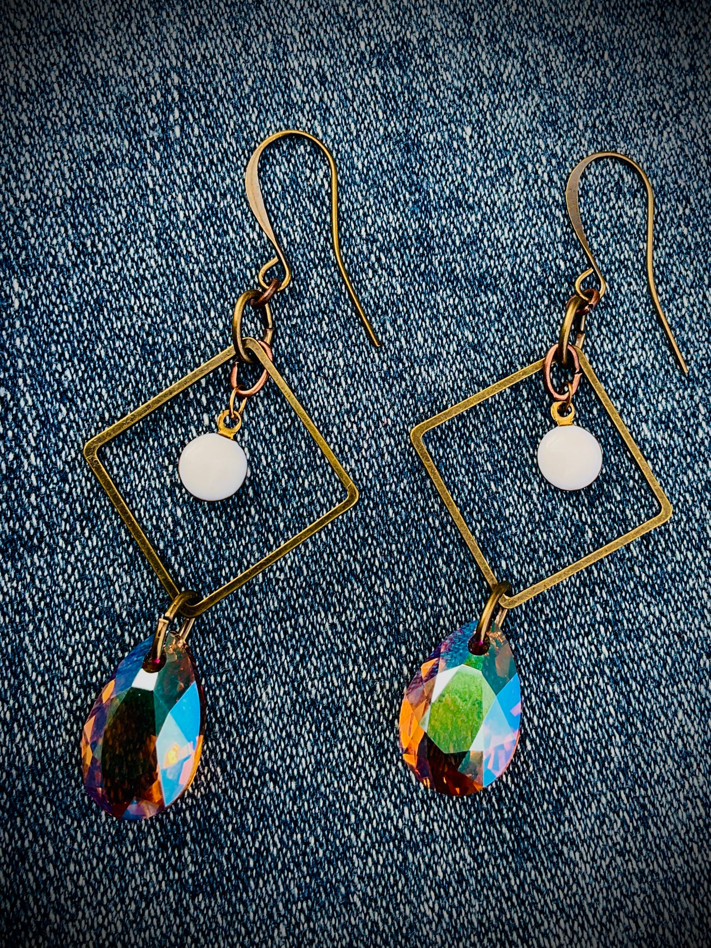 Circles, Cubes and Teardrop Earrings