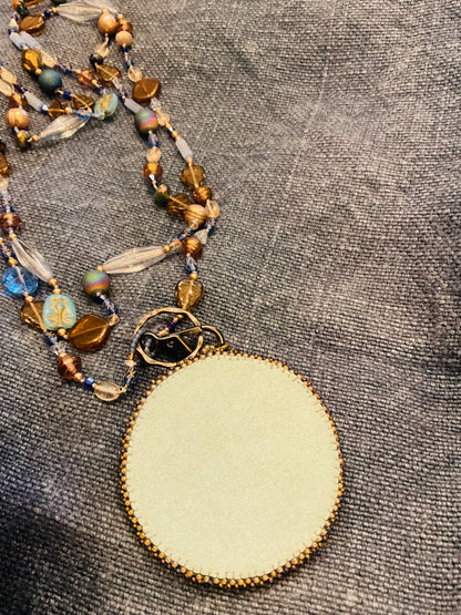 Got The Blues Medallion Necklace