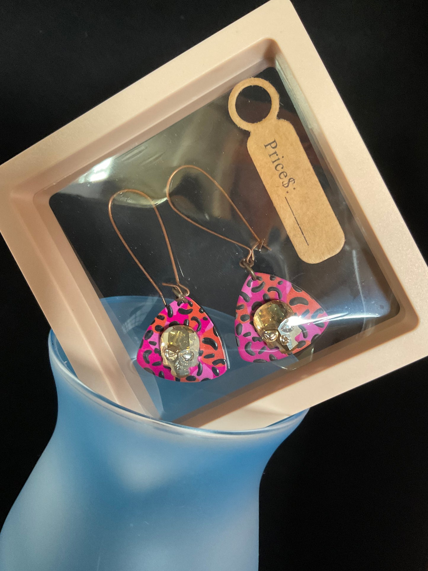 Leopard Picks Skull Earrings