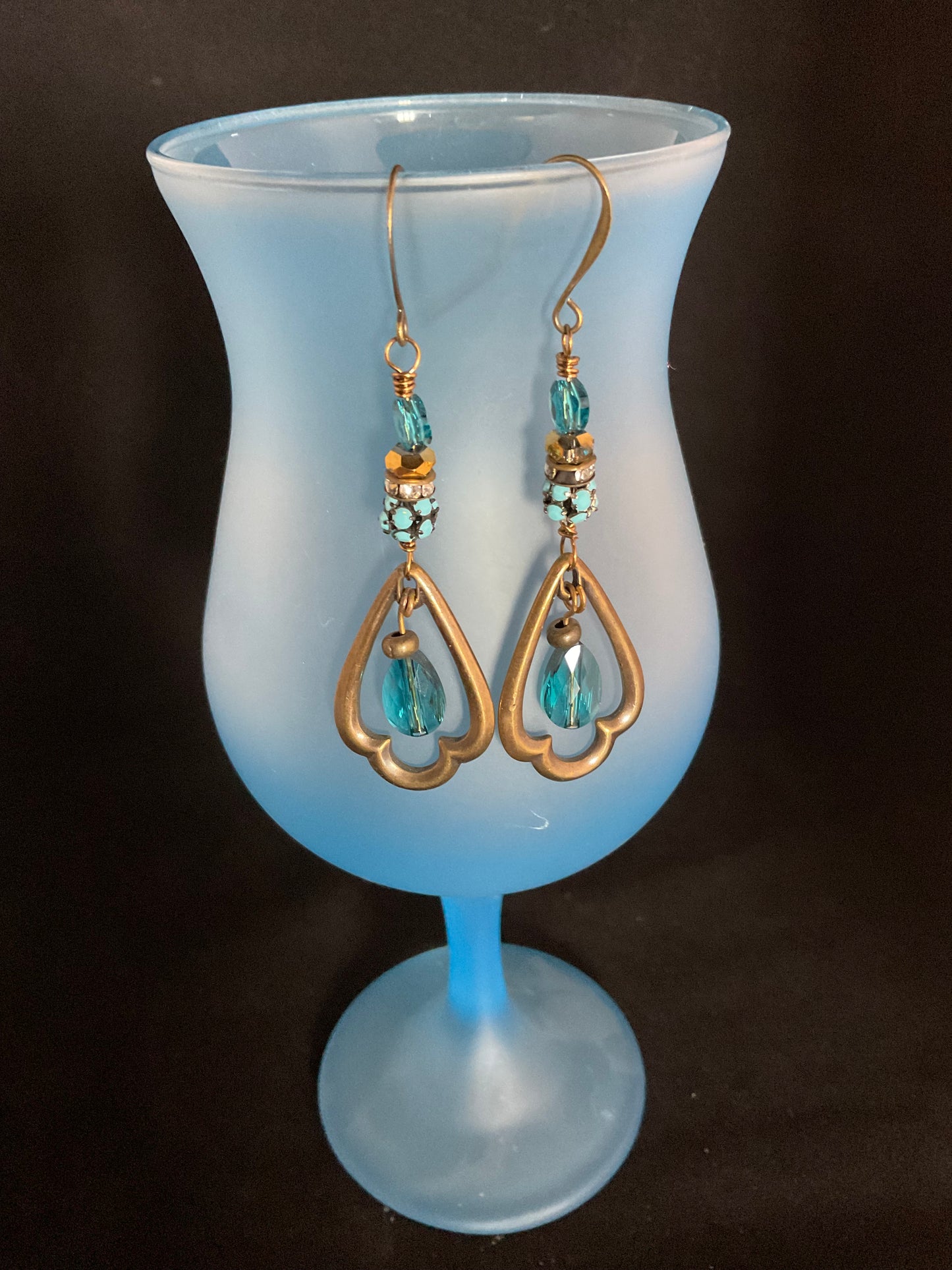 Art Deco Blues Earrings