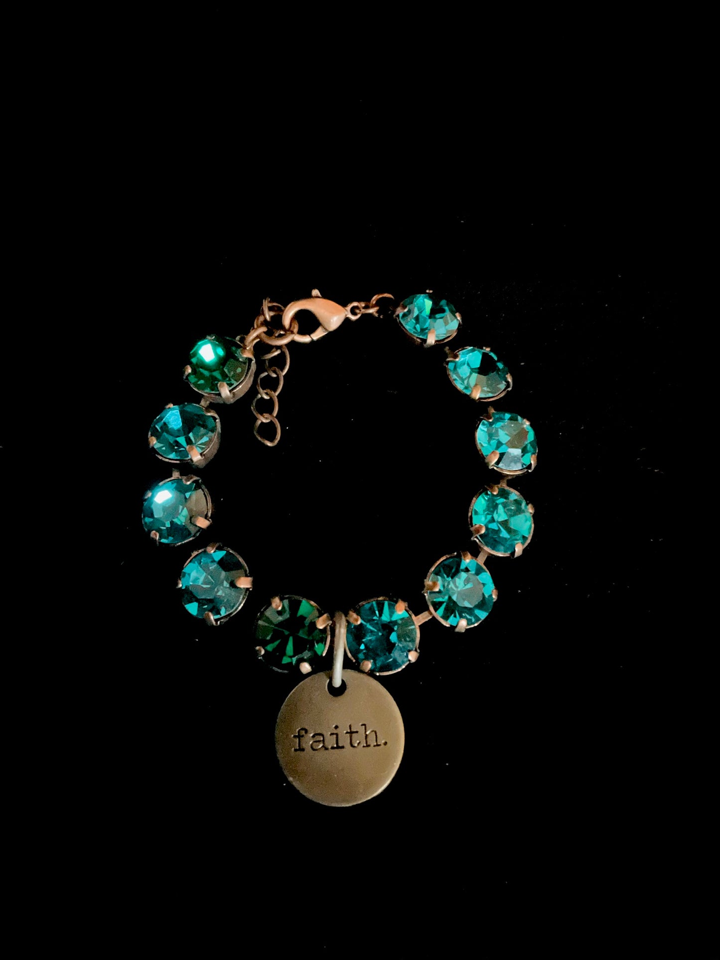 Green Blue Austrian Crystal Bracelet