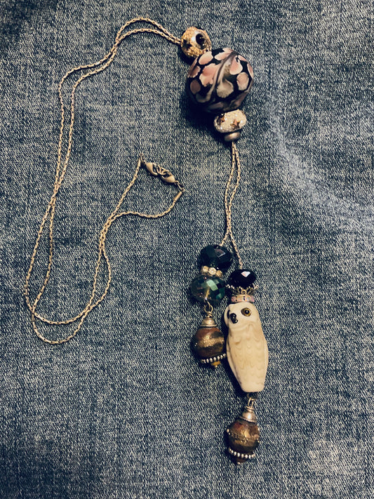 Owl Slider Necklace