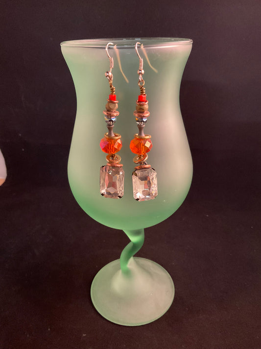 Ice Cubes and Oranges Earrings