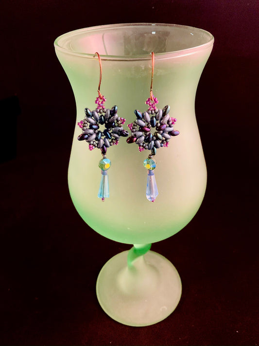 Purple Passion Crystal Earrings