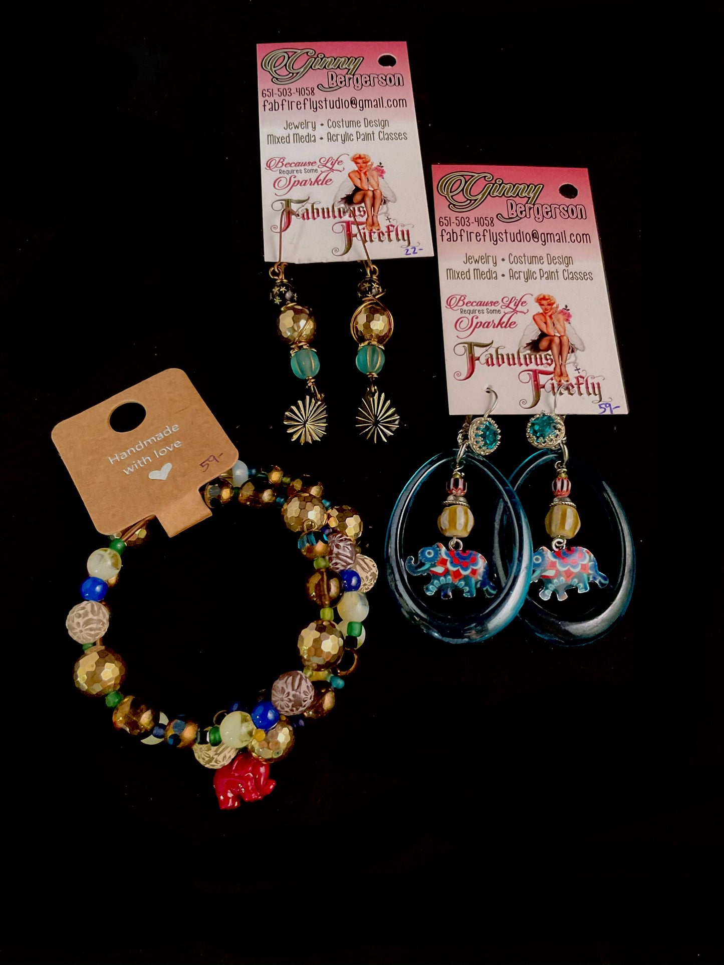 Safari Gold Bracelet & Earrings