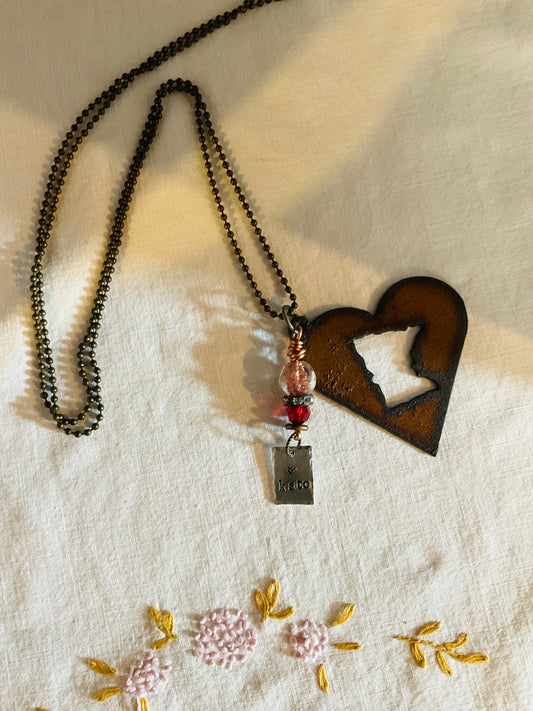 Necklace - I love Kato heart pendant