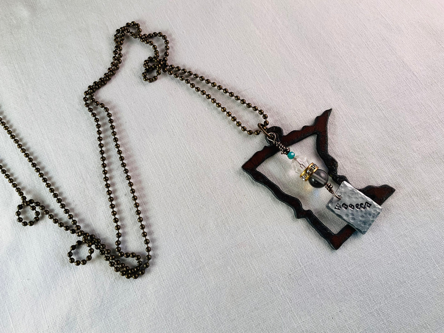 Necklace - Waseca Minnesota charm necklace