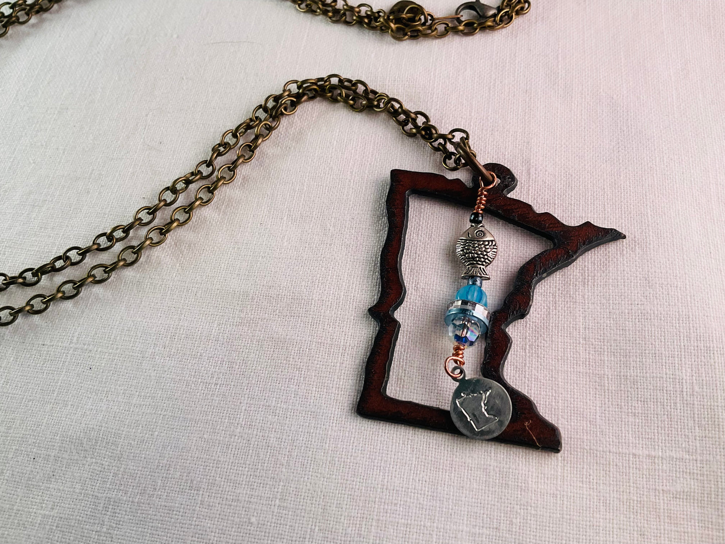 Necklace - Minnesota #1 Love - FISHING!