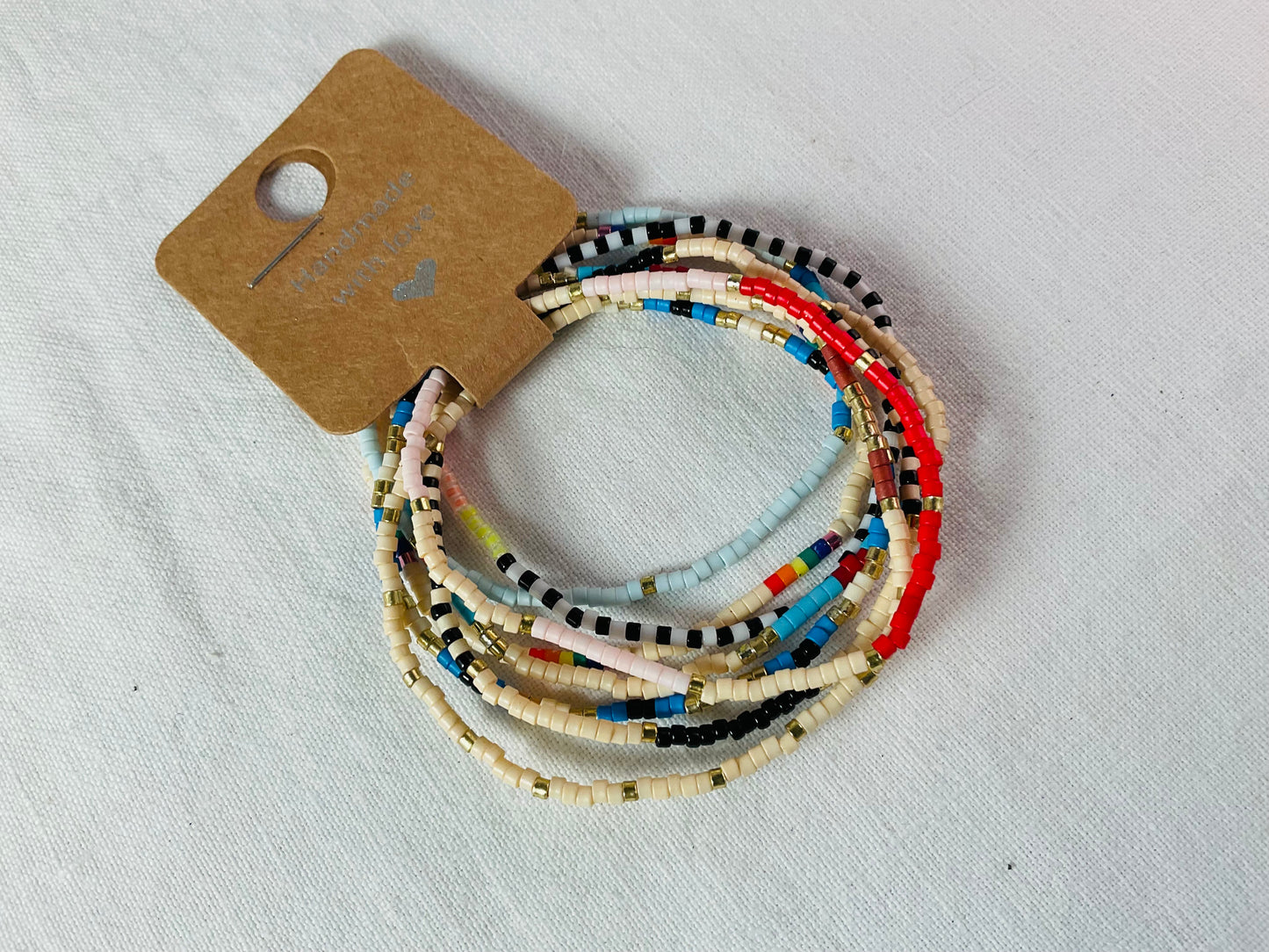 Bracelet - Elastic beaded  - 8 separate bracelets
