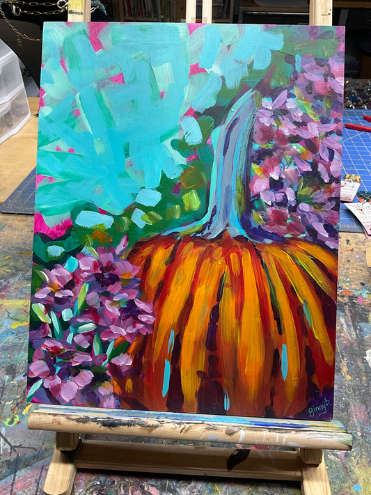 Painting - Pumpkin Patch -