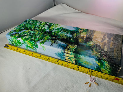 Painting - Country Roads - acrylic 12" x 4"