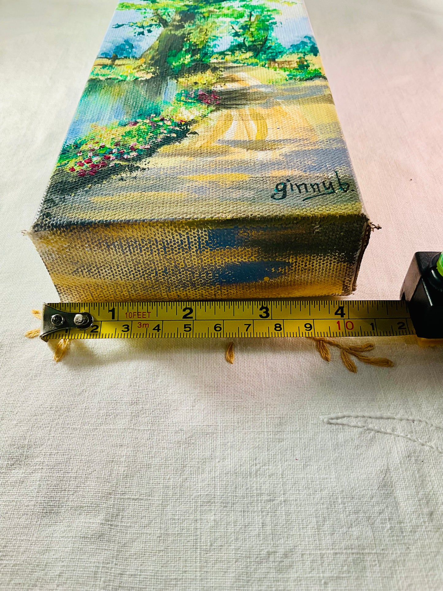 Painting - Country Roads - acrylic 12" x 4"