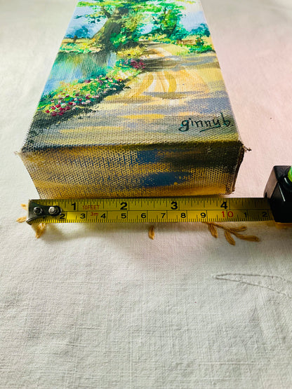 Painting - Country Roads - acrylic 12" x 4"