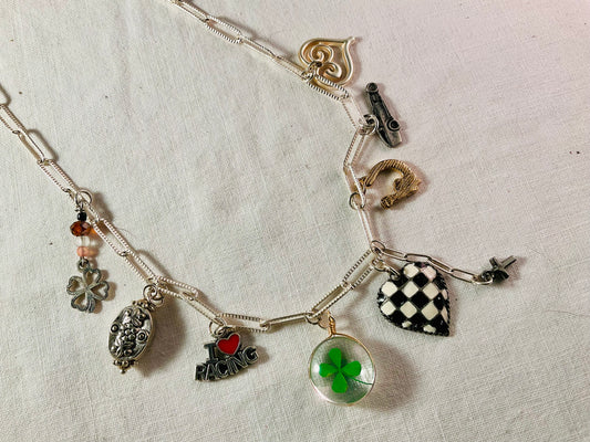 Necklace - Racing Luck is the best luck - race charms 20"