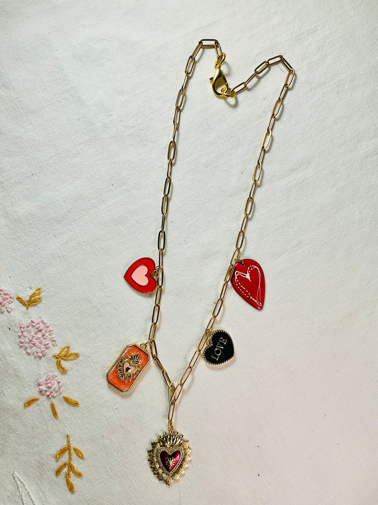 Necklace - Heart Charms