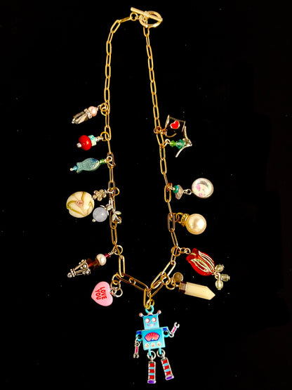 Robot Dreams & Coffee Breaks Charm Necklace