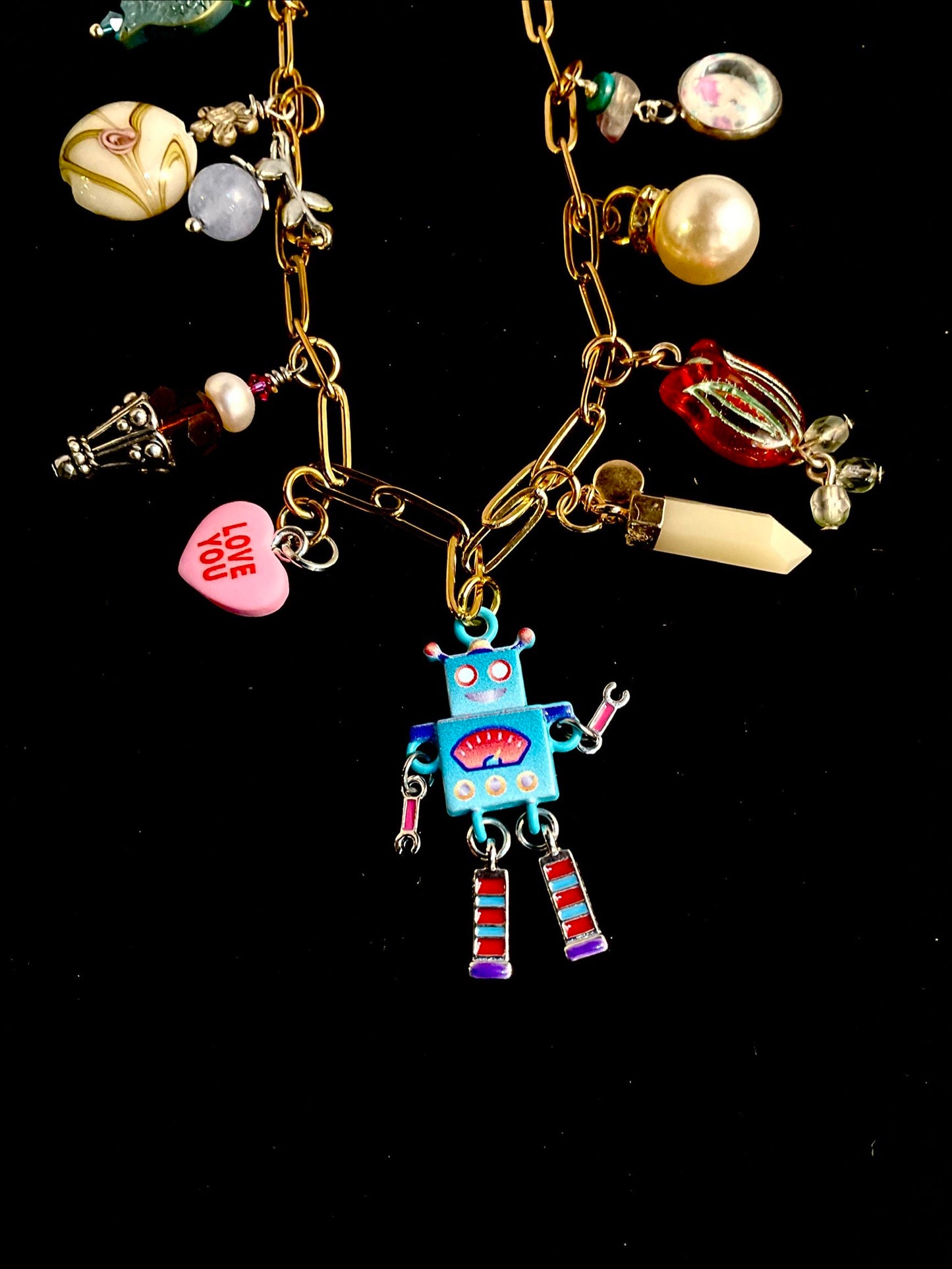 Robot Dreams & Coffee Breaks Charm Necklace