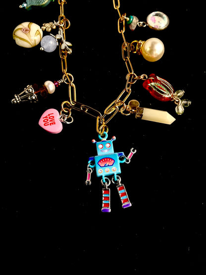 Robot Dreams & Coffee Breaks Charm Necklace
