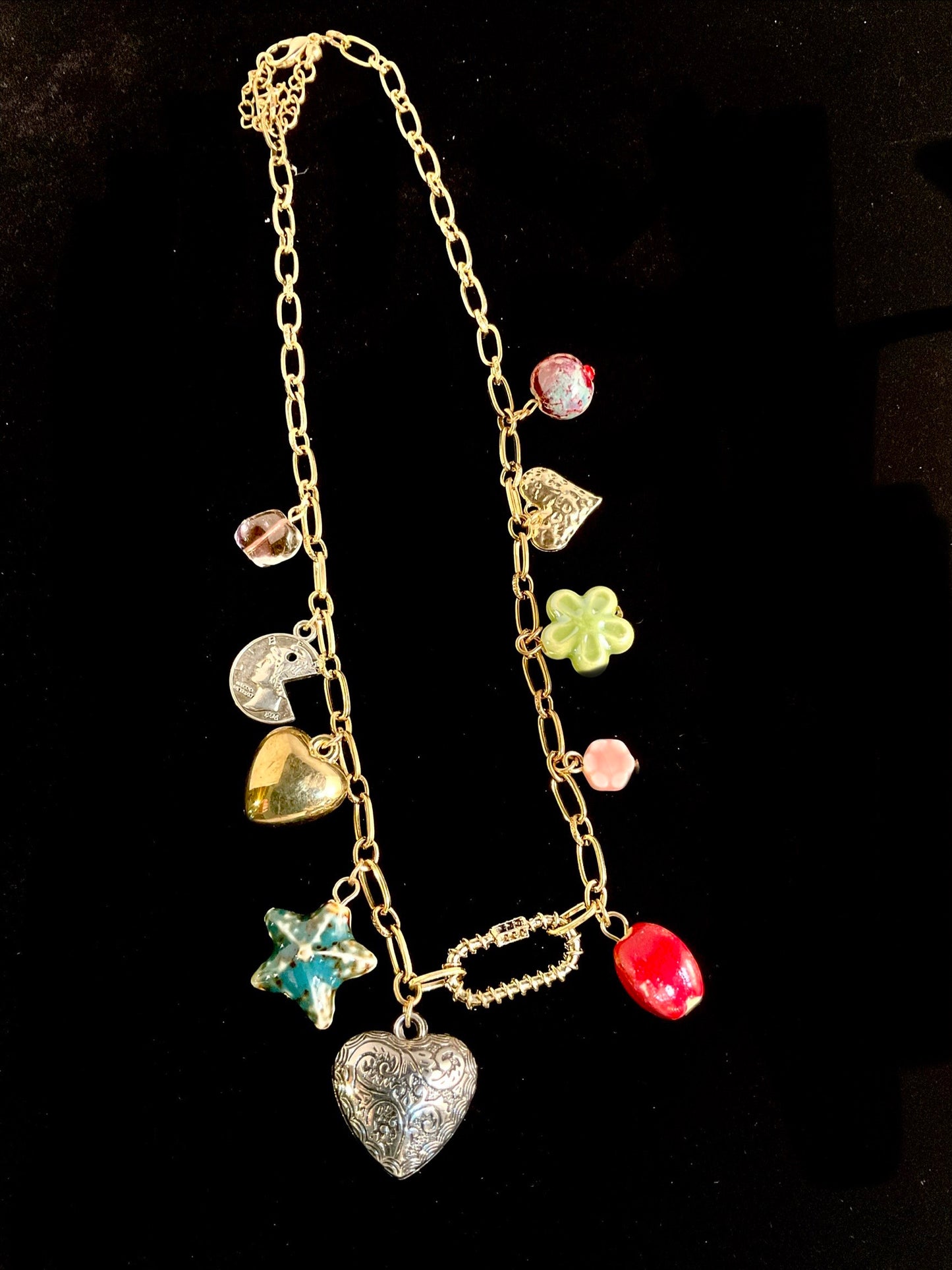 Lucky Little Things Hearts & Charms Necklace