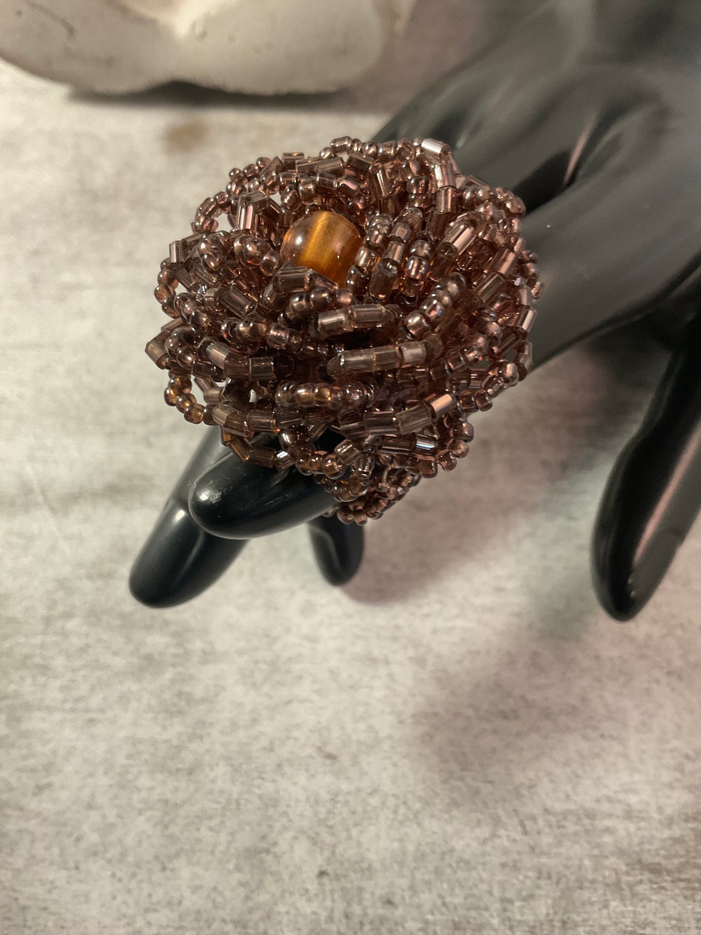 Beaded Bloom Statement Rings